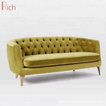 Modern Hotel furniture Settee Fabric couch french velvet lounge sofa